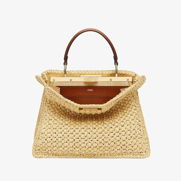 【フェンディ】PEEKABOOアイシーユー ミディアム*ストロー 8BN321AFFTF1E9P